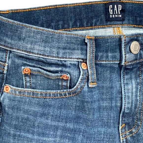 GAP Classic Straight Jeans Medium Wash Denim Regular Casual 24 Inch Waist - Picture 4 of 8